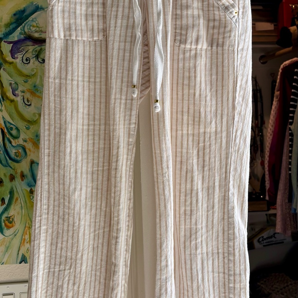 Guess Tan Pants with Drawstring Waist